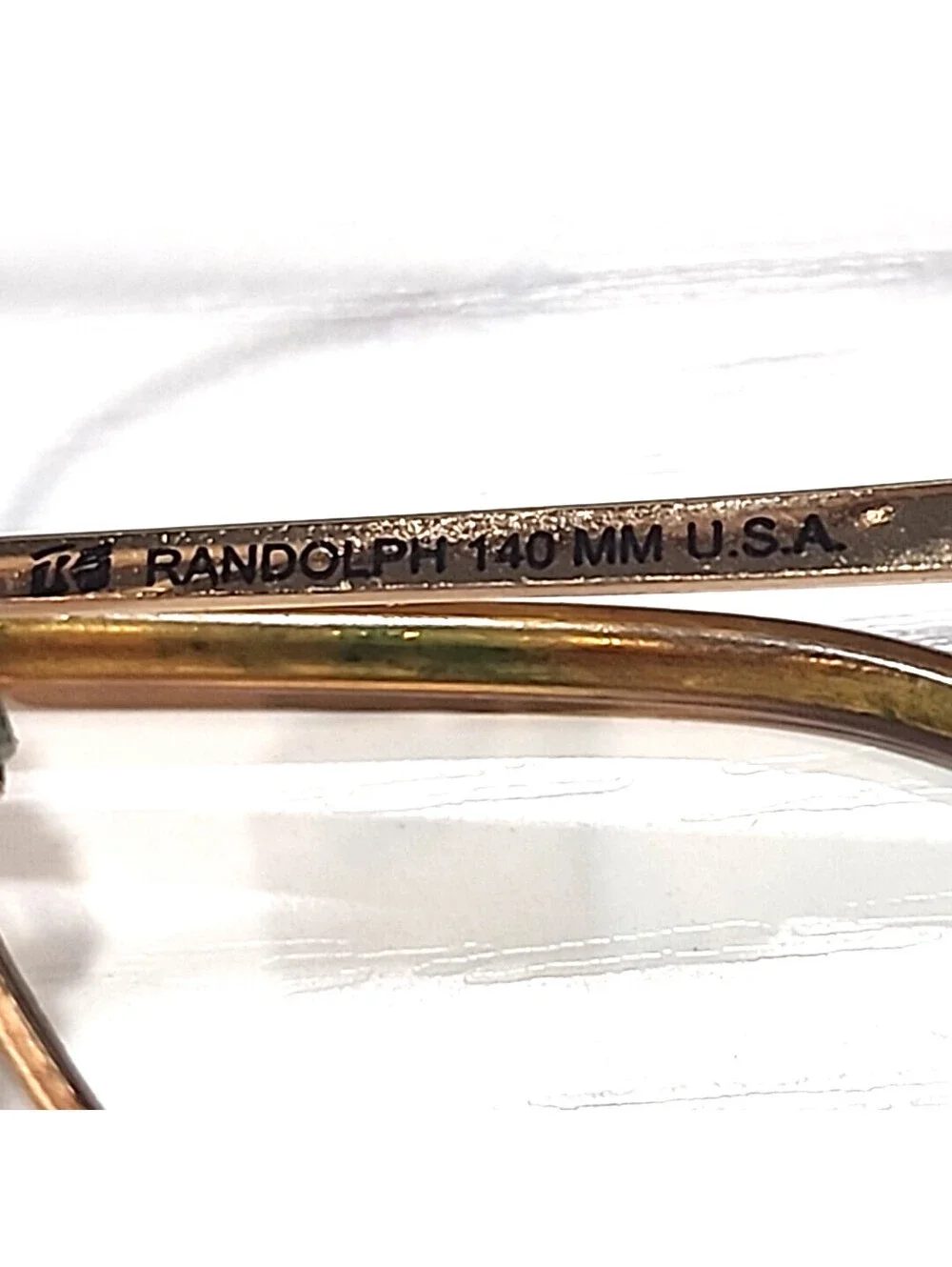 Randolph Engineering RE FGN No Lenses Gold Pilot Sunglasses Frame 52-20 140